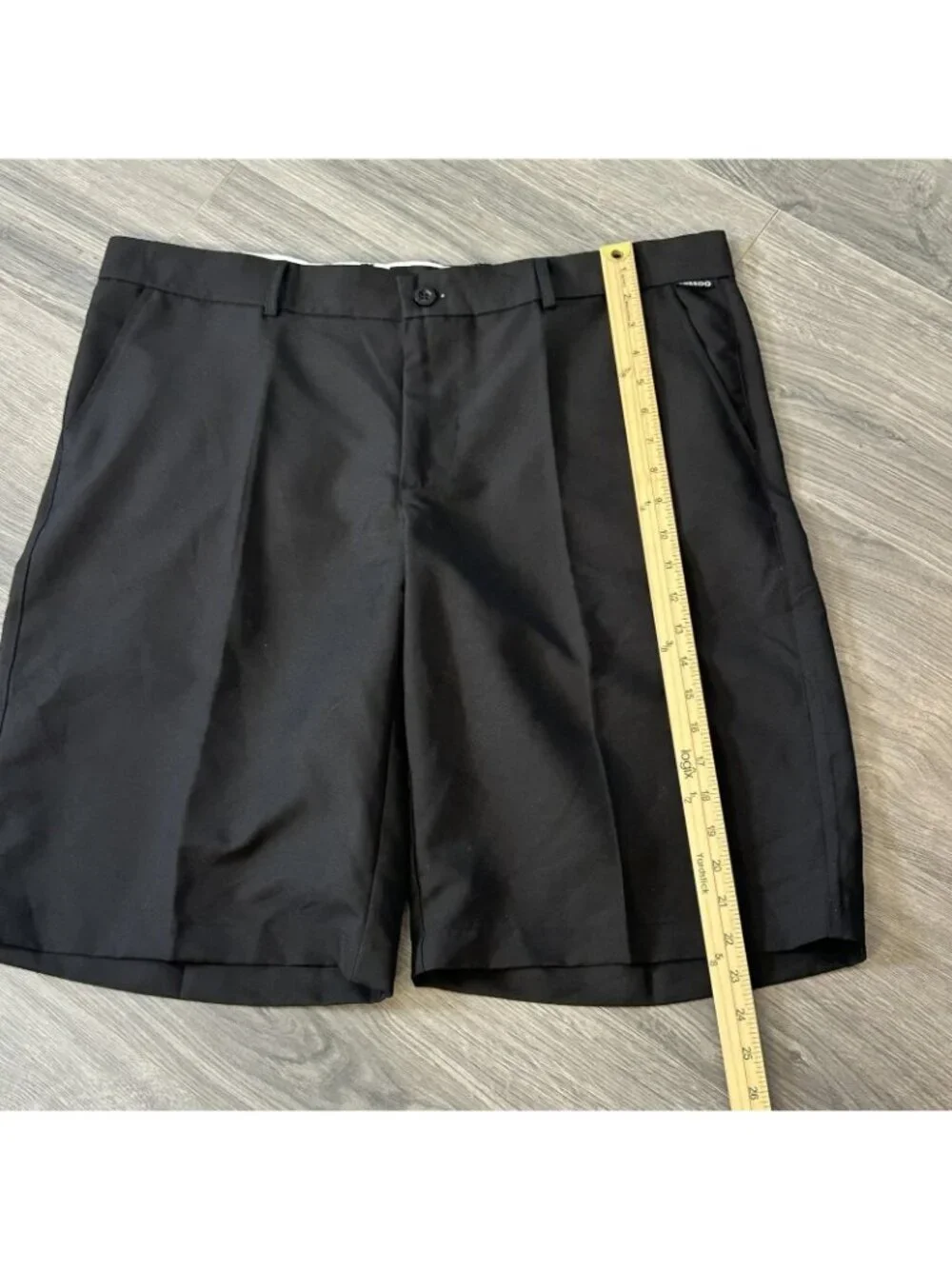 Tattoo Golf Pants Mens 38 Black Performance Khaki Skull Logo Polyester - Picture 9 of 12
